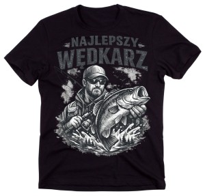 Męska koszulka NAJLEPSZY WĘDKARZ DLA WĘDKARZA 