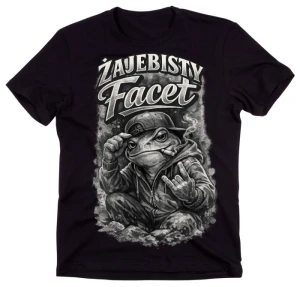 Męska czarna koszulka - żajebisty facet 