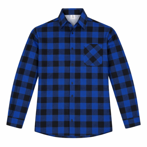 Niebieska koszulka flanelowa w kratę.png