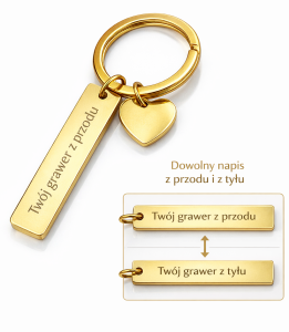 Personalizowany Brelok z własnym napisem do kluczy na prezent 