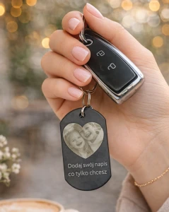Personalizowany brelok ze zdjęciem i dedykacją na prezent 