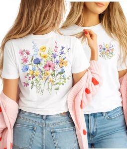 Biała damska koszulka w kwiaty.webp