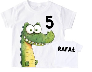 Koszulka dla dziecka na 5 urodziny z imieniem