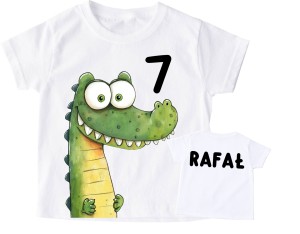 Koszulka dla dziecka na 7 urodziny z imieniem