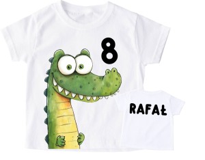 Koszulka dla dziecka na 8 urodziny z imieniem
