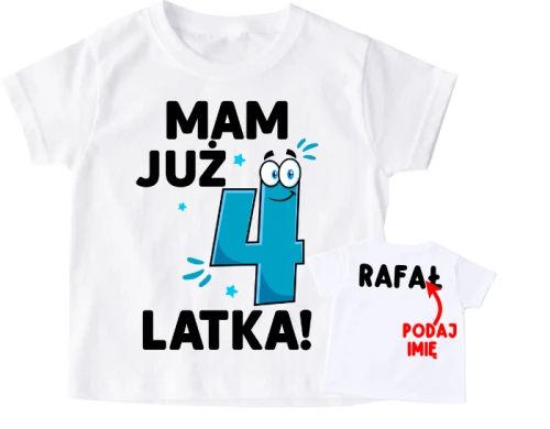 KOSZULKA NA 4 urodziny mam 4 latka.webp