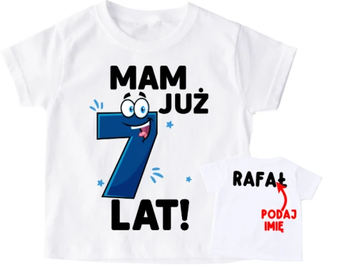 KOSZULKA NA 7 urodziny mam 7 lat.webp
