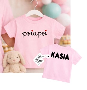 Koszulka dla przyjaciółek z imieniem na plecach - PSIAPSI 