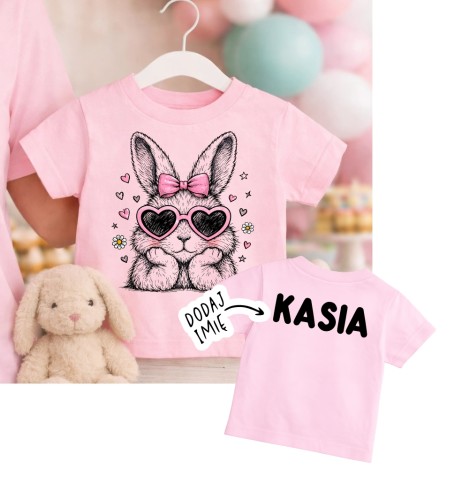 Koszulka dla dziewczynki z królikiem i imieniem.jpg