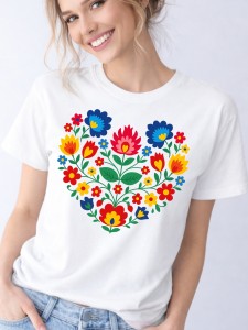 Koszulka damska - z sercem wzór  serce92