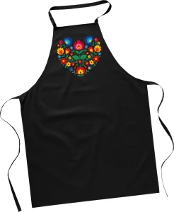 Fartuch z folkowym wzorem - serce FOLK.webp