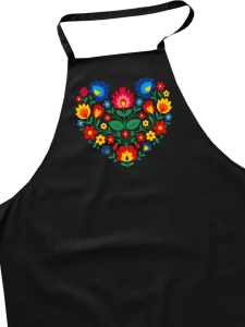 Fartuch z folkowym wzorem - serce folkowe - wzór serce92