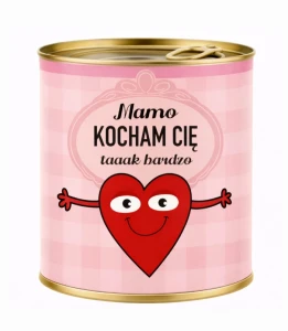 Pakowanie koszulki w puszkę DLA MAMY - MAMO KOCHAM CIĘ TAAAK BARDZO