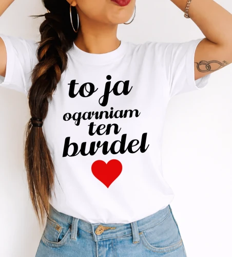 Śmieszna koszulka dla mamy - to ja ogarniam ten burd.webp