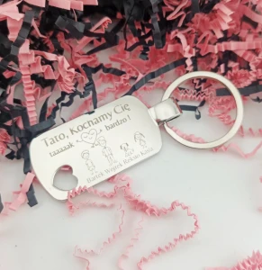 Breloczek dla Taty - Tato kochamy Cię taaak bardzo z imionami dzieci 