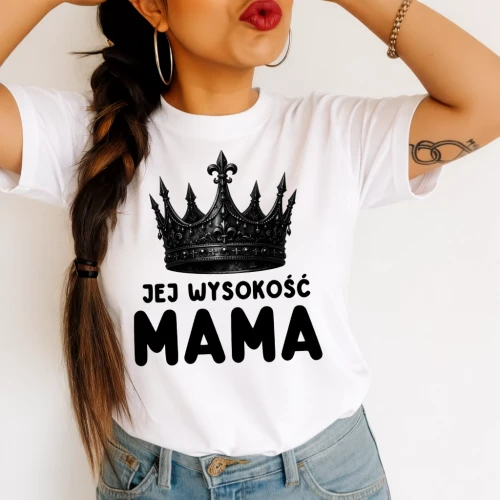 Koszulka dla MAMY - jej wysokośc MAMA.webp