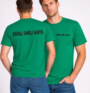 Zielona koszulka reklamowa z logo firmy - KOLOR Kelly Green