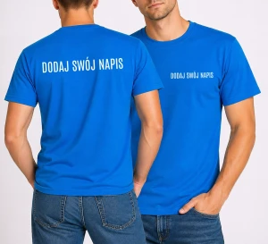 Niebieska koszulka reklamowa z logo firmy - KOLOR  Aqua