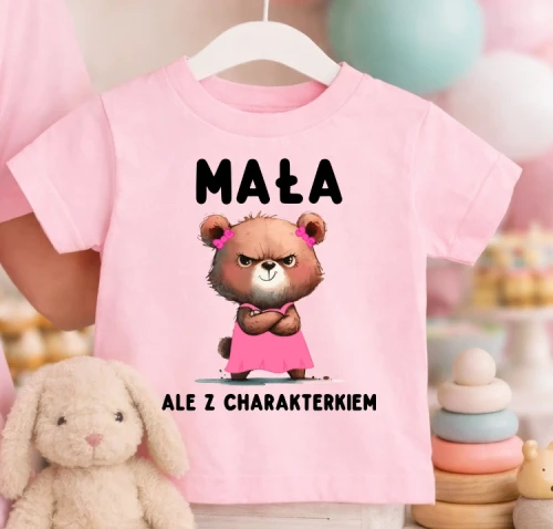 Koszulka dla dziewczynki - MAŁA ALE Z CHARAKTERKIEM.webp