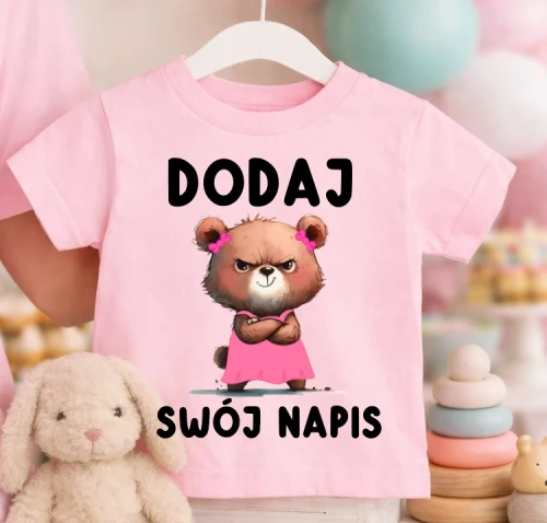 Koszulka dla dziewczynki z własnym napisem