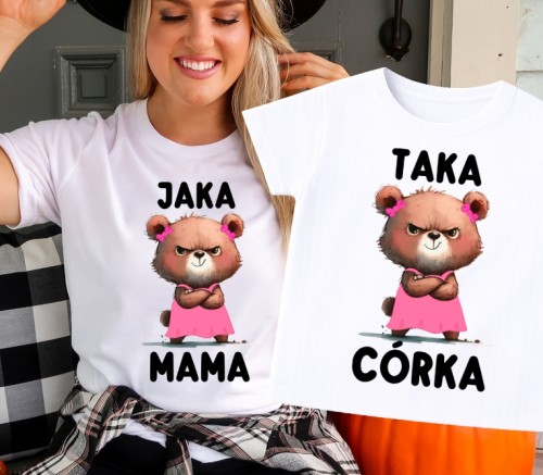 Zestaw koszulek dla mamy i córki - JAKA MAMA TAKA CÓRKA