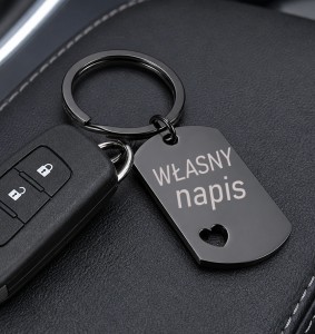 Personalizowany Brelok z własnym napisem do kluczy na prezent