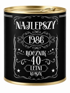 Pakowanie koszulki w puszkę NA 40 URODZINY ''NAJLEPSZY ROCZNIK''