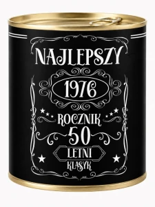Pakowanie koszulki w puszkę NA 50 URODZINY ''NAJLEPSZY ROCZNIK'' 