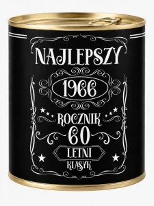 Pakowanie koszulki w puszkę NA 60 URODZINY ''NAJLEPSZY ROCZNIK''  