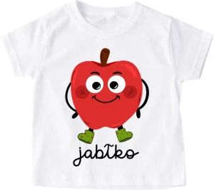  Koszulka dziecięca ''JABŁKO'' z jabłuszkiem