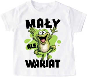  Koszulka dziecięca ''MALY ALE WARIAT'' z żabką