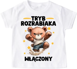  Koszulka dziecięca ''TRYB ROZRABIAKA'' misiek