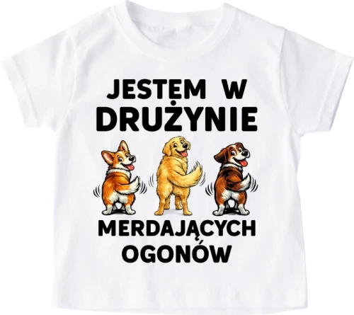 koszulka dla miłośników psów , jestem w drużynie merdających.webp