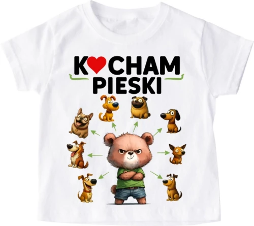 koszulka dla psiarza, kocham pieski miś.webp