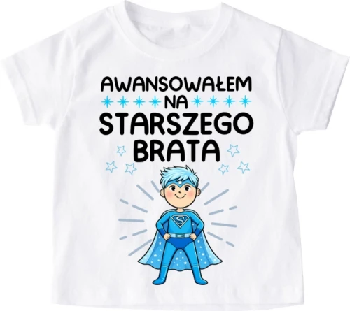 KOSZULKA AWANSOWAŁEM NA STARSZEGO BRATA (BLUE).webp