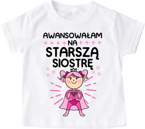 KOSZULKA AWANSOWAŁAM NA STARSZĄ SIOSTRĘ (PINK GIRL).webp