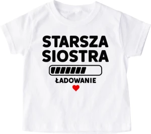  Koszulka dziecięca ''STARSZA SIOSTRA- ŁADOWANIE''