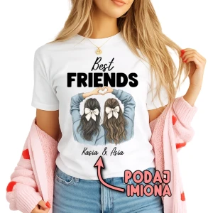koszulka dla przyjaciółki ''BEST FRIENDS'' brunetka i blondynka
