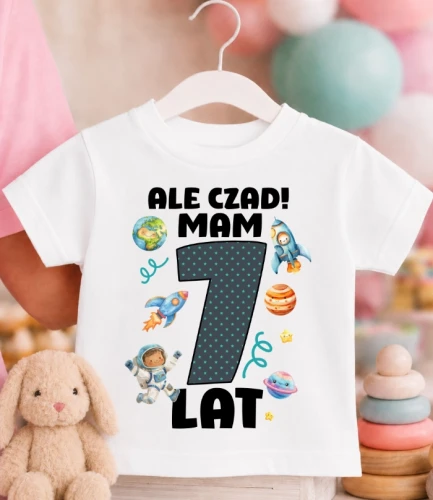 Koszulka URODZINOWA dziecięca ''ALE CZAD MAM 7 LAT''