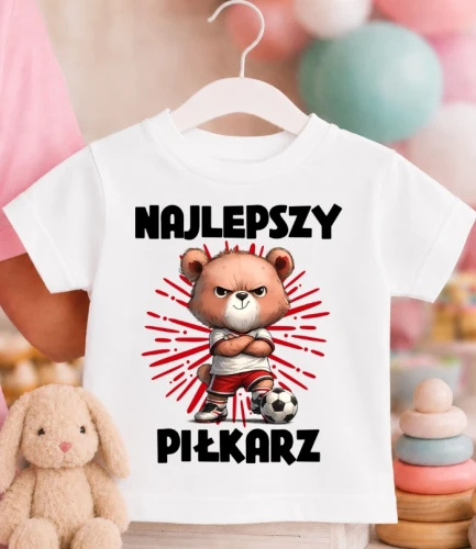 Koszulka dziecięca ''NAJLEPSZY PIŁKARZ'' Z MISIEM