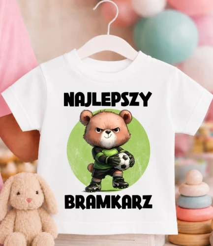 Koszulka dziecięca ''NAJLEPSZY BRAMKARZ'' Z MISIEM