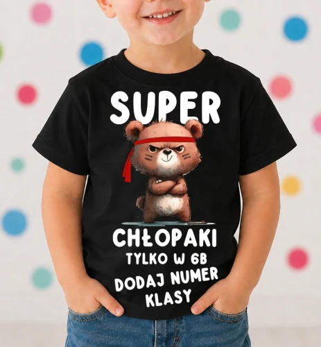 Koszulki dla kolegów z klasy na Dzień Chłopaka - SUPER CHŁOPAKI TYLKO W