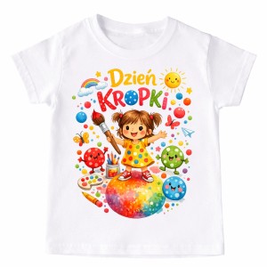Koszulka na DZIEŃ KROPKI dla dziecka - wzór kropka3