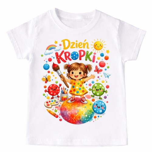 Koszulka na DZIEŃ KROPKI dla dziecka - wzór kropka3