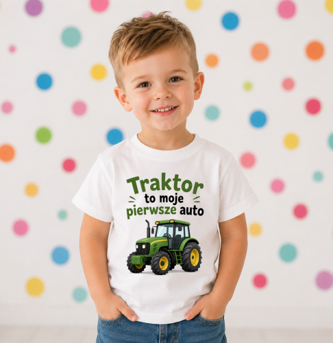Koszulka dla chłopczyka syna rolnika - TRAKTOR TO MOJE PIERWSZE AUTO.png