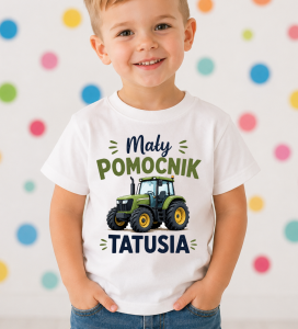  Koszulka dla chłopczyka syna rolnika - MAŁY POMOCNIK TATUSIA 