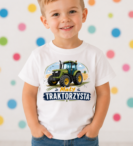 Koszulka dla chłopczyka z traktorem MAŁY TRAKTORZYSTA.png