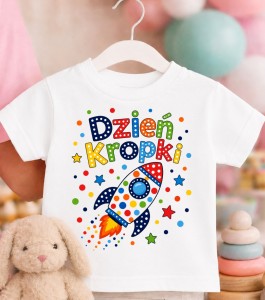 Koszulka w kropki  dzień kropki dla chłopczyka