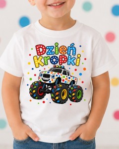 Koszulka w kropki  dzień kropki dla chłopczyka