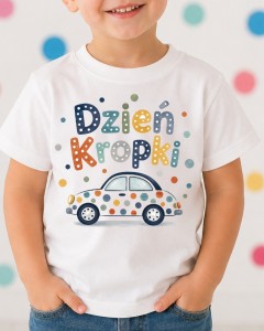 Koszulka w kropki  dzień kropki dla chłopczyka